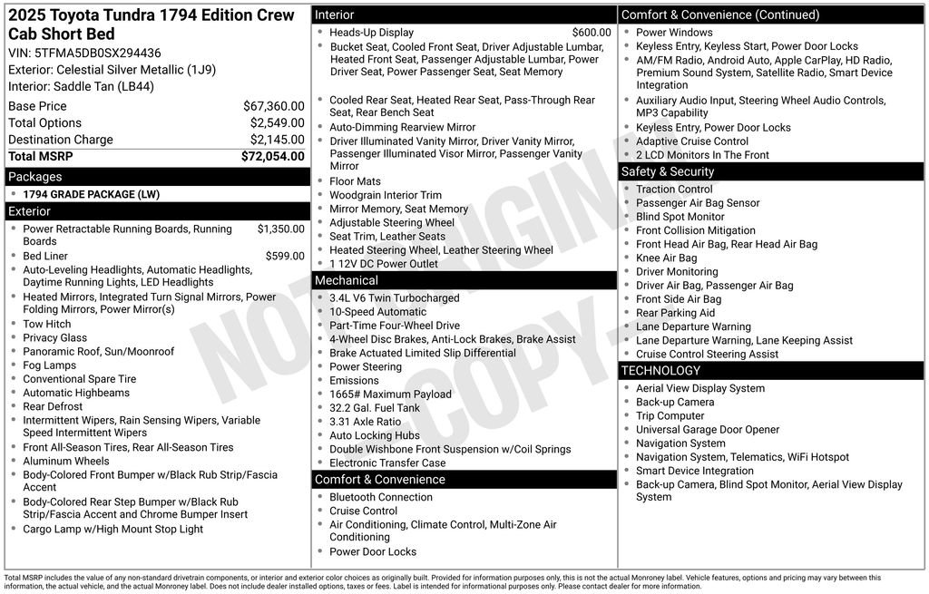 Used 2025 Toyota Tundra 1794 Edition AWD/4WD image 20