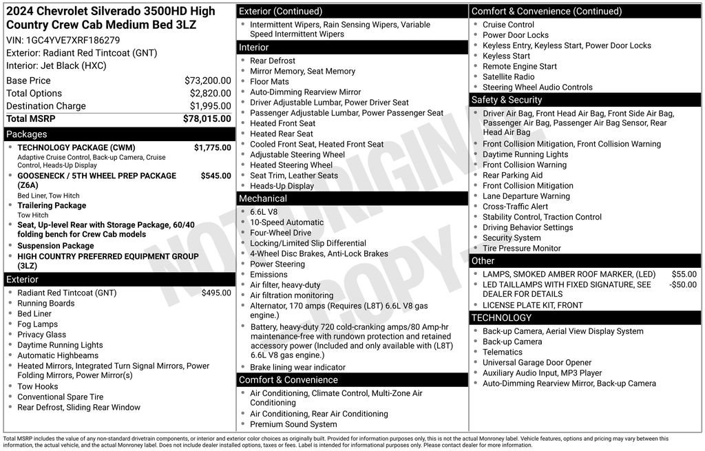 Certified 2024 Chevrolet Silverado 3500 High Country w/ Technology Package image 8