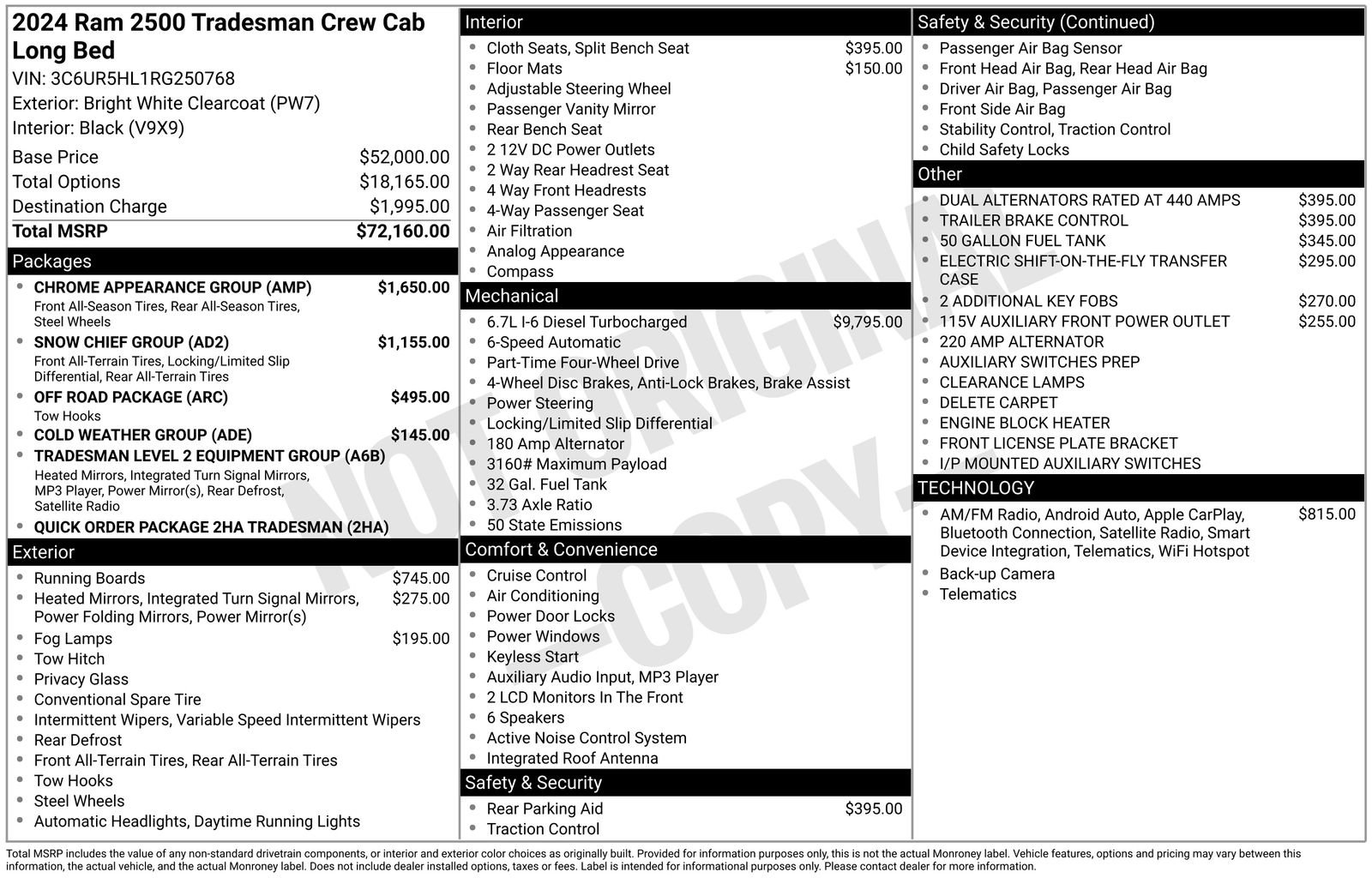 Used 2024 RAM 2500 Tradesman w/ Chrome Appearance Group image 6