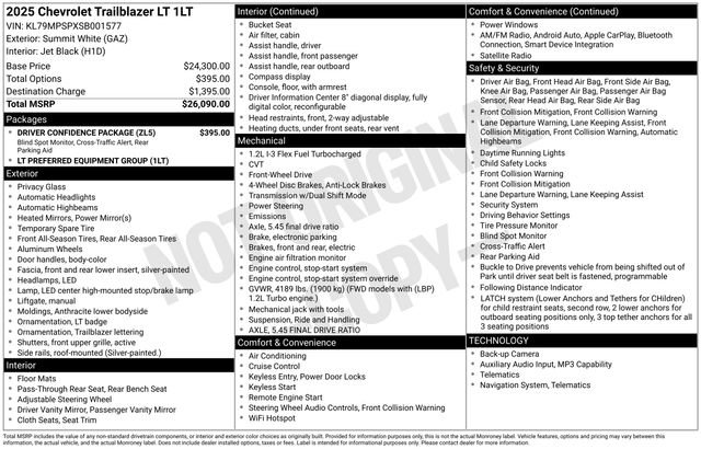 Certified 2025 Chevrolet TrailBlazer LT w/ Driver Confidence Package FWD image 6