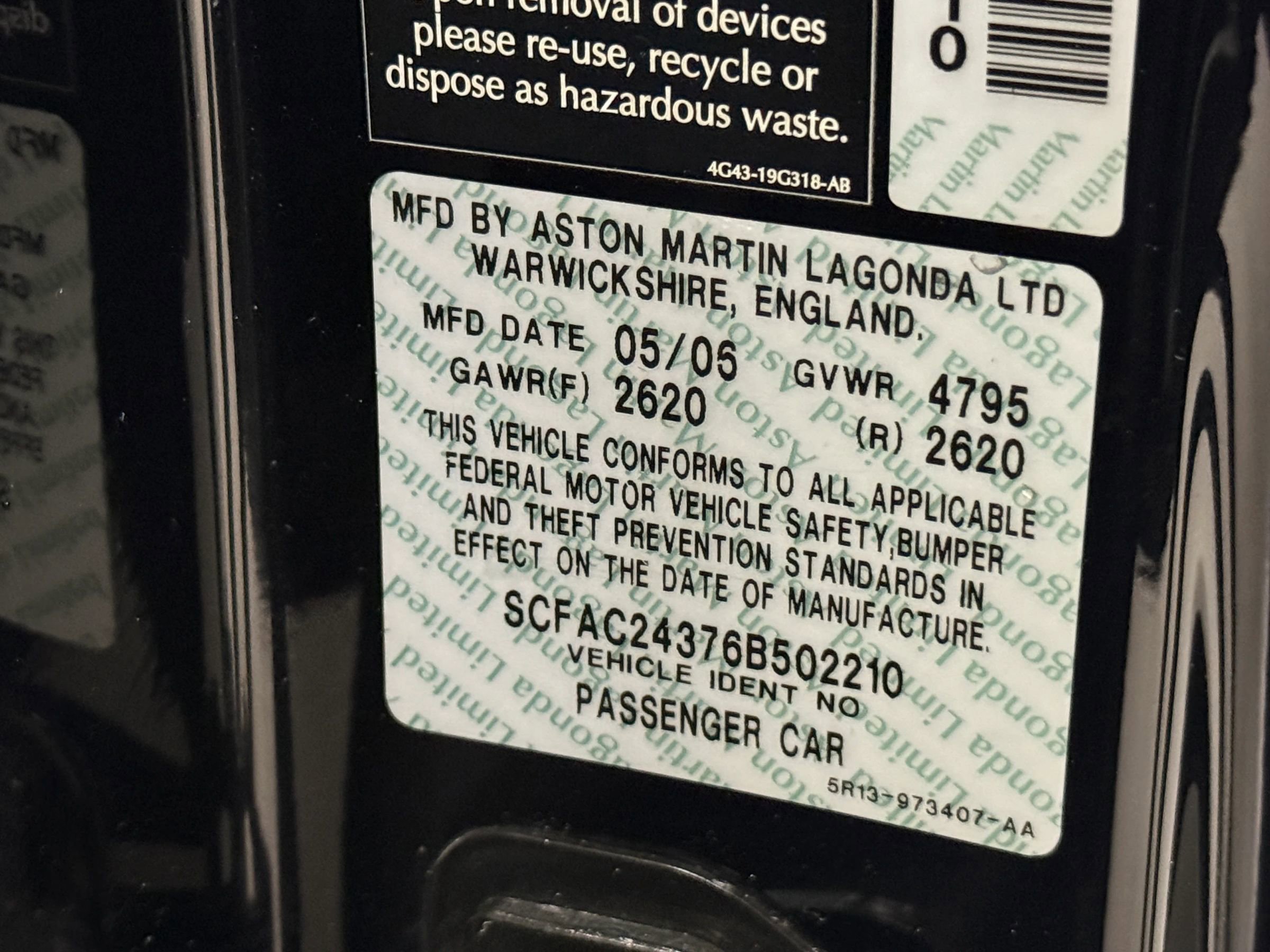 Used 2006 Aston Martin Vanquish S image 39