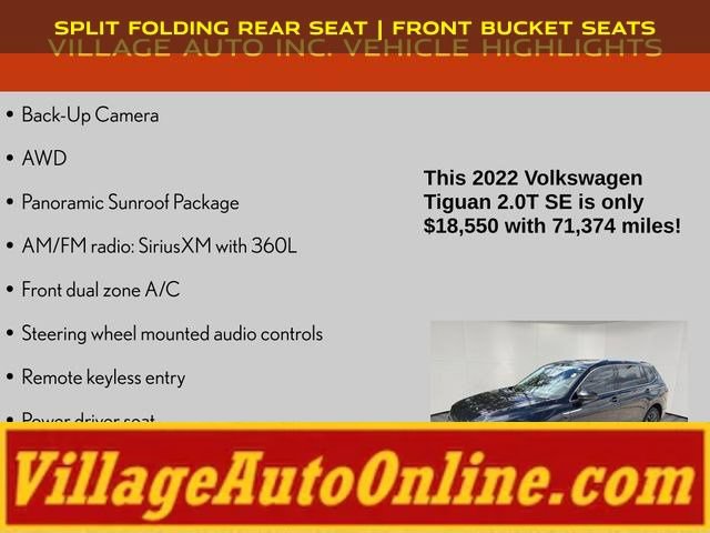 Used 2022 Volkswagen Tiguan SE w/ Panoramic Sunroof Package AWD/4WD image 16