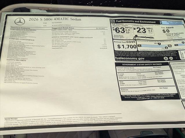 New 2026 Mercedes-Benz S 580e 4MATIC Sedan image 21