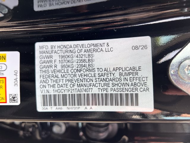 New 2026 Honda Accord LX image 18