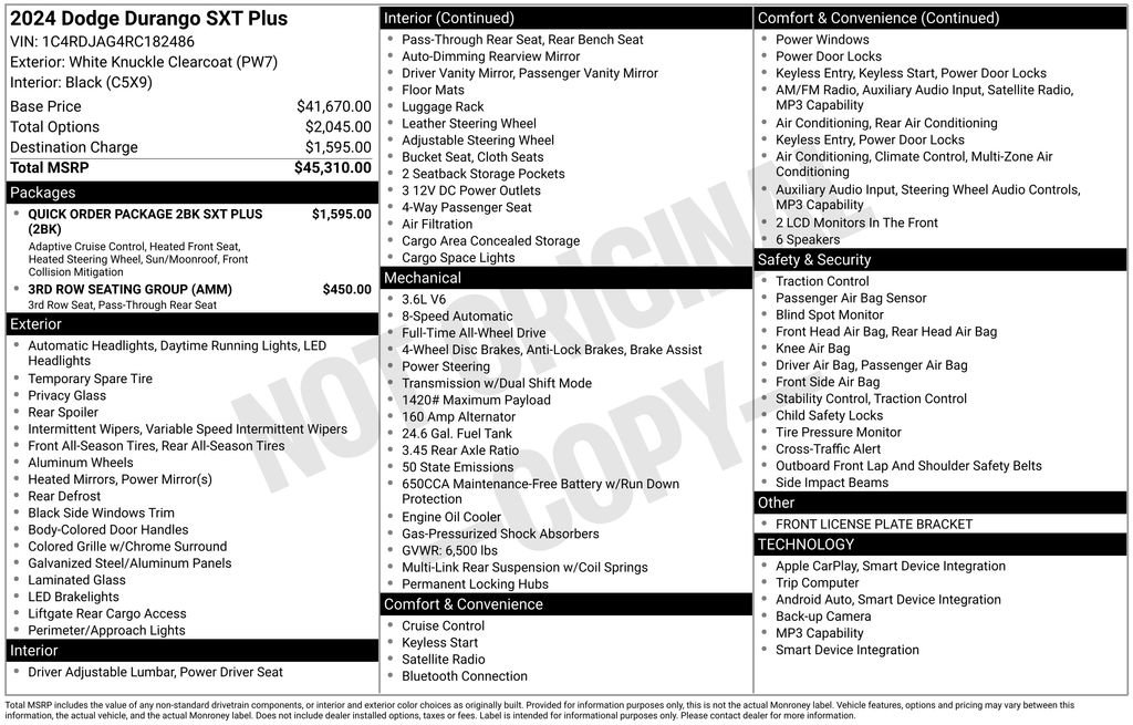 Used 2024 Dodge Durango SXT image 36