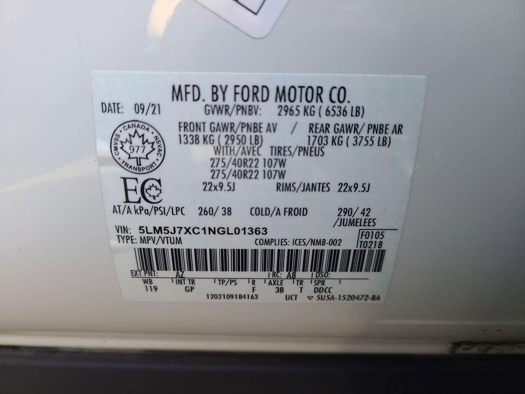 Used 2022 Lincoln Aviator Reserve w/ Equipment Group 201A AWD/4WD image 47