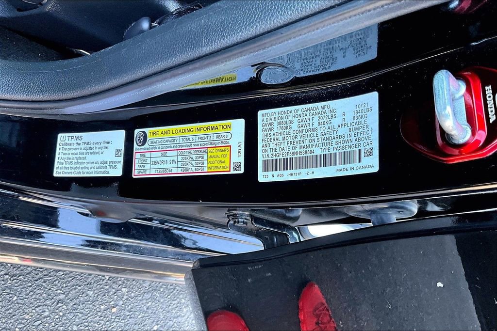 Used 2022 Honda Civic Sport image 16