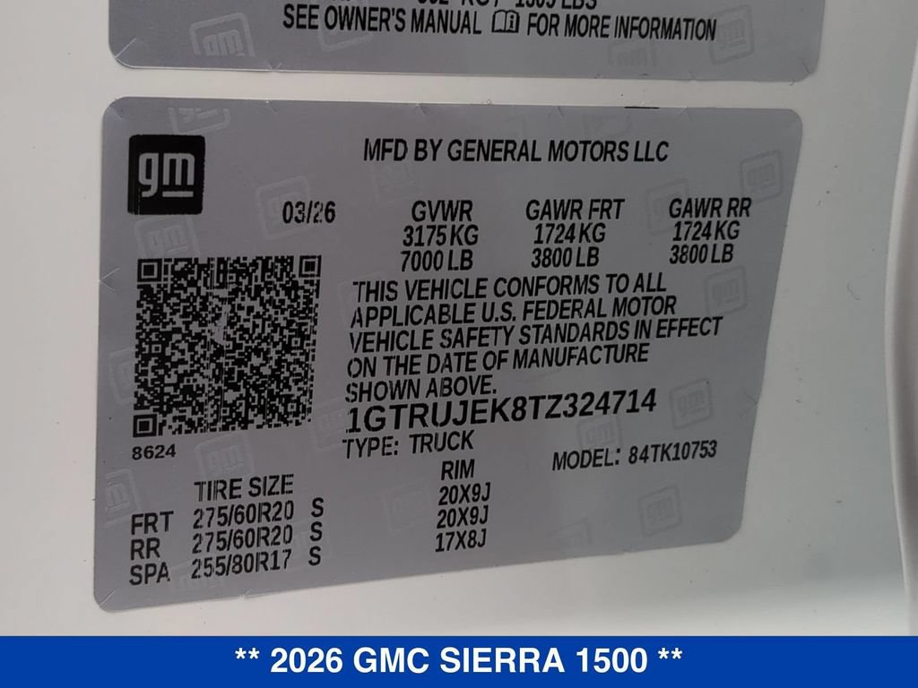 New 2026 GMC Sierra 1500 Elevation AWD/4WD image 33