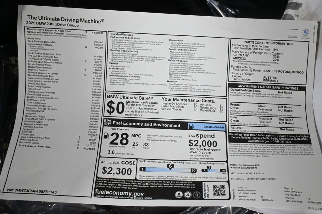 Used 2025 BMW 230i xDrive Coupe w/ Convenience Package image 37