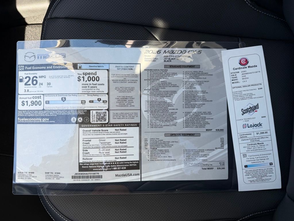 New 2026 MAZDA CX-5 2.5 S w/ Premium Package AWD/4WD image 34