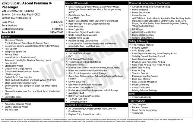 Used 2020 Subaru Ascent Premium image 4