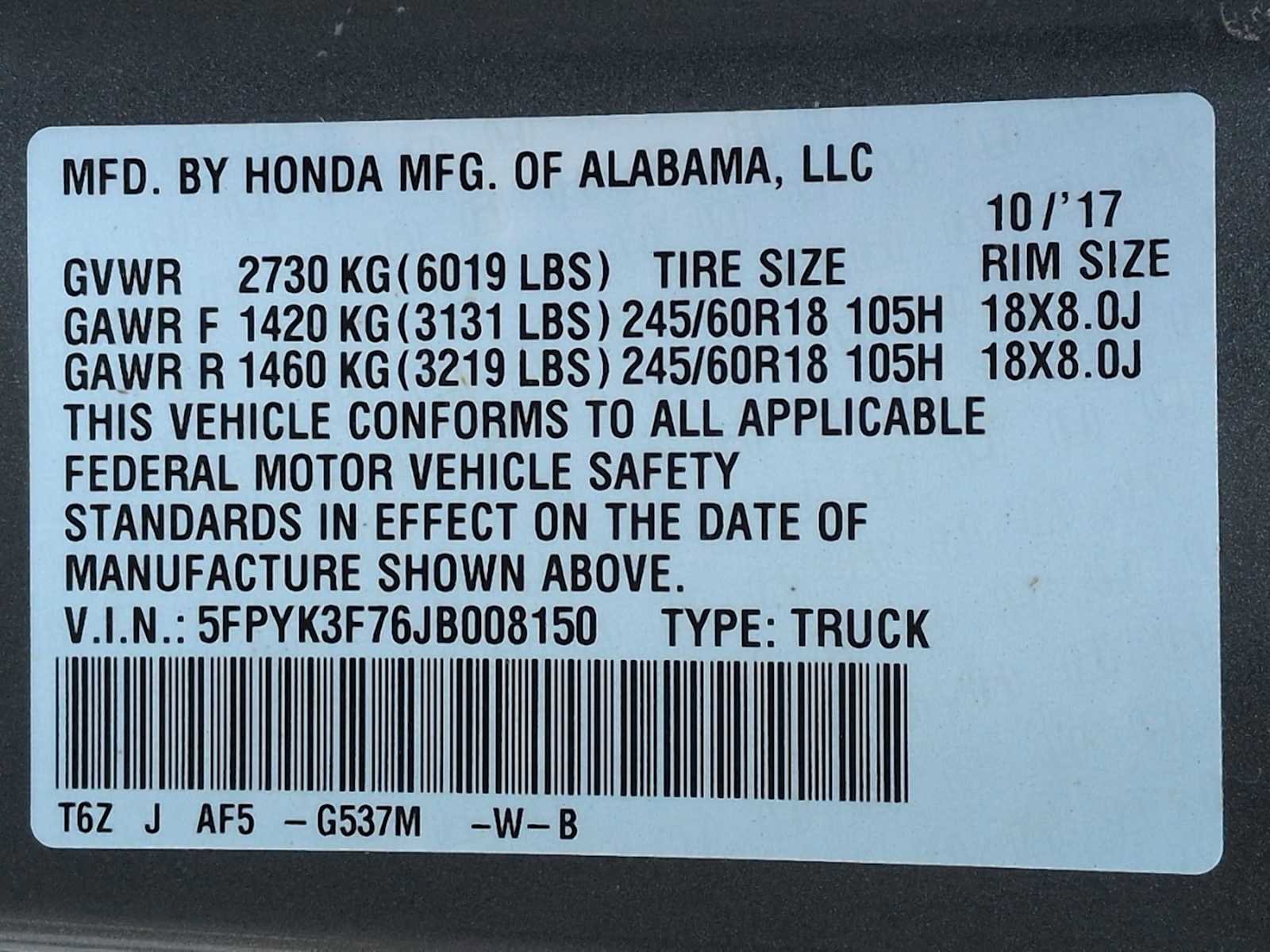 Certified 2018 Honda Ridgeline RTL-E image 31