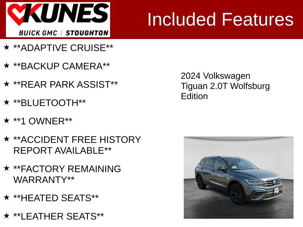 Used 2024 Volkswagen Tiguan Wolfsburg Edition AWD/4WD image 2