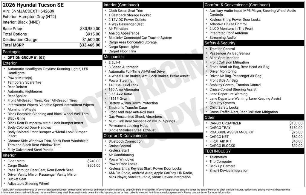 Used 2026 Hyundai Tucson SE image 11
