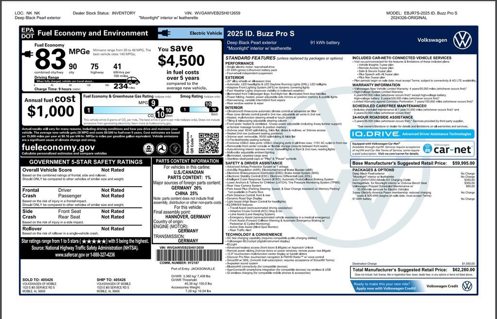 New 2025 Volkswagen ID. Buzz Pro S image 47