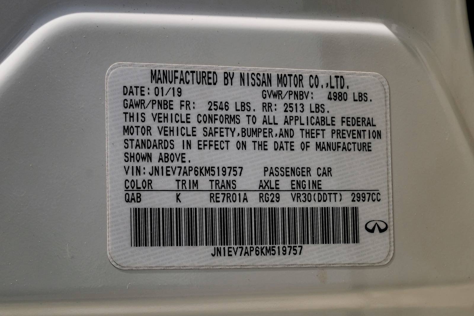 Used 2019 INFINITI Q50 Sport w/ Cargo Package (L96) image 73