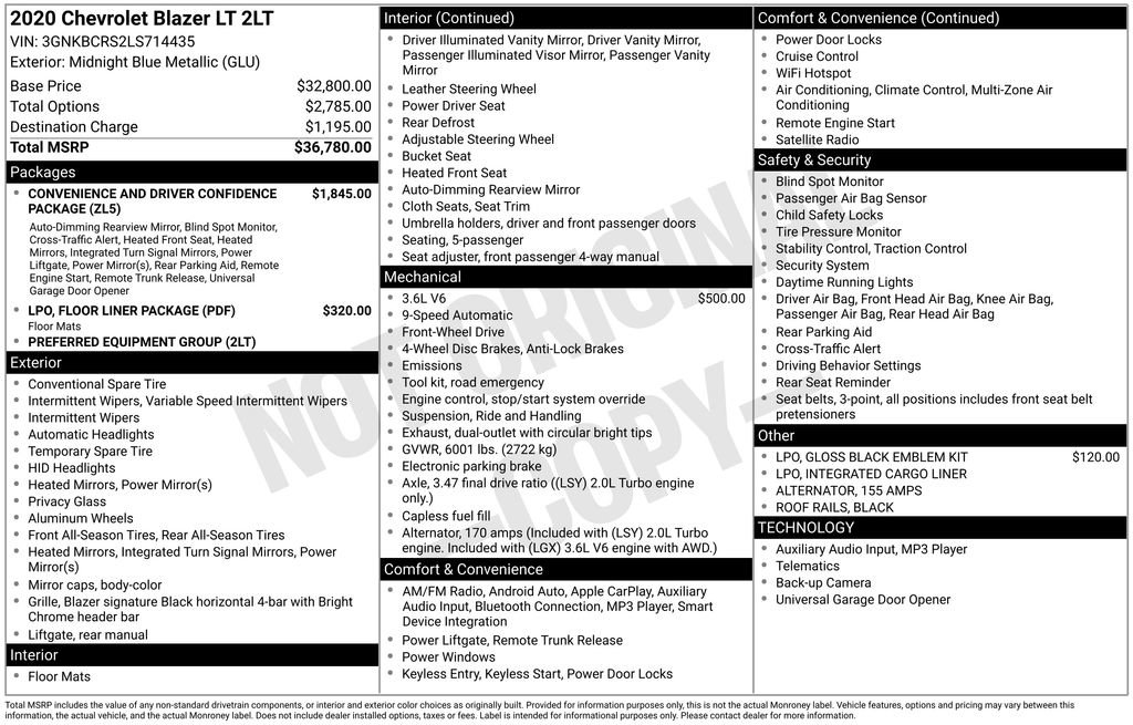 Used 2020 Chevrolet Blazer LT image 2