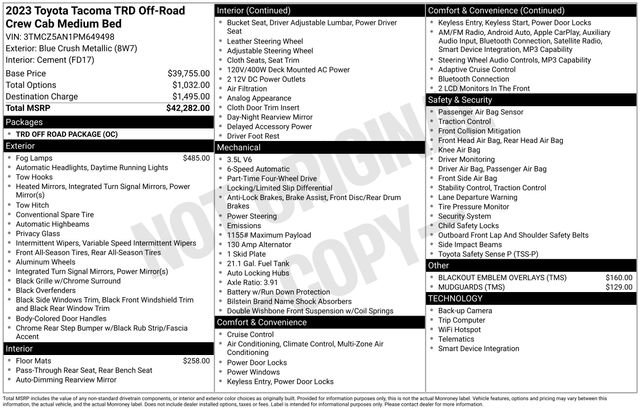 Used 2023 Toyota Tacoma TRD Off-Road image 2