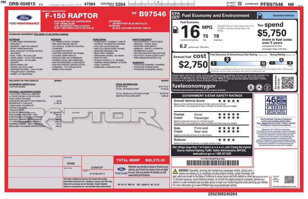 Used 2023 Ford F150 Raptor w/ Raptor Carbon Fiber Package AWD/4WD image 25