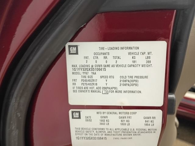 Used 2003 Chevrolet Corvette 50th Anniversary Edition w/ Preferred Equipment Group1 image 28