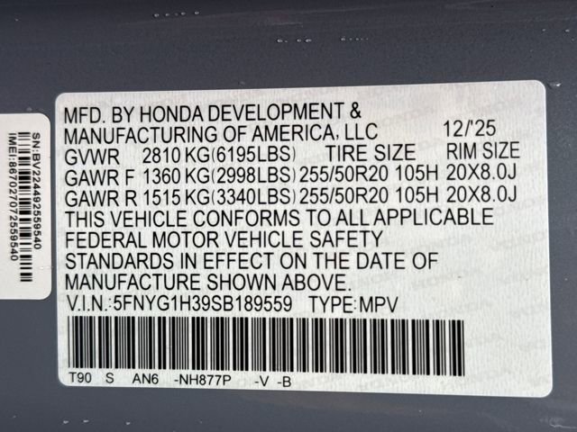 New 2025 Honda Pilot Sport image 17