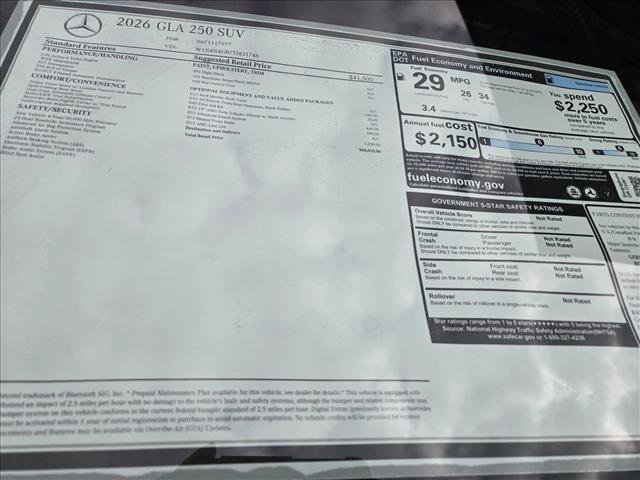 New 2026 Mercedes-Benz GLA 250 GLA 250 image 16