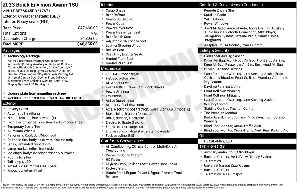 Used 2023 Buick Envision Avenir image 3