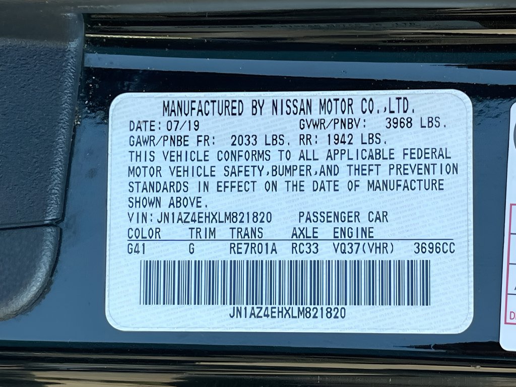 Used 2020 Nissan 370Z Touring Sport RWD image 30