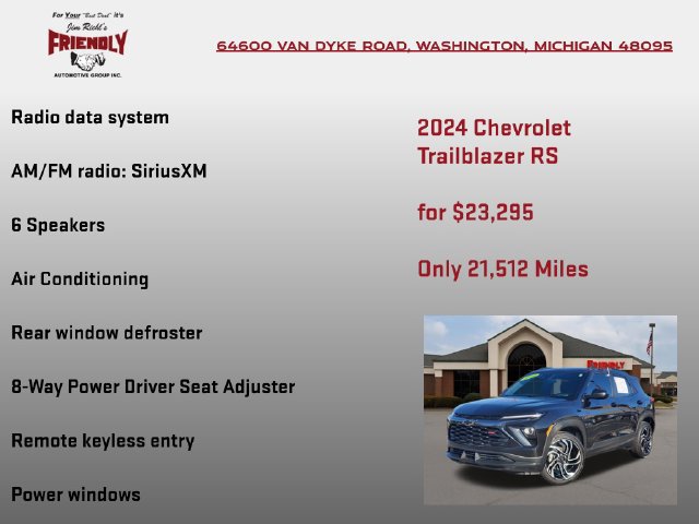 Used 2024 Chevrolet TrailBlazer RS w/ Driver Confidence Package FWD image 10