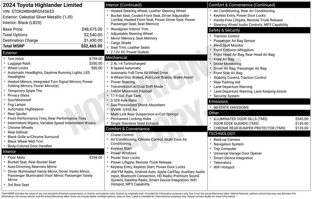 Used 2024 Toyota Highlander Limited image 36