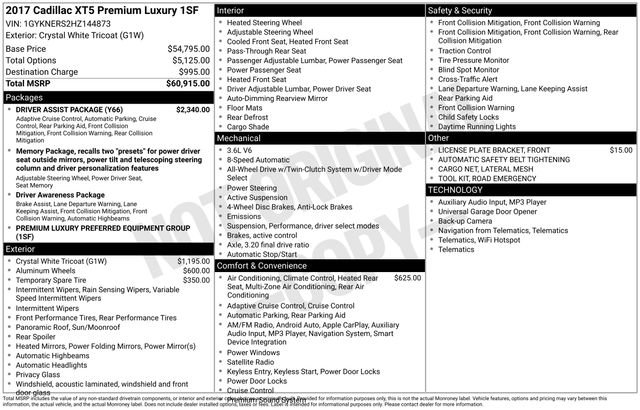 Used 2017 Cadillac XT5 Premium Luxury w/ Driver Assist Package image 26