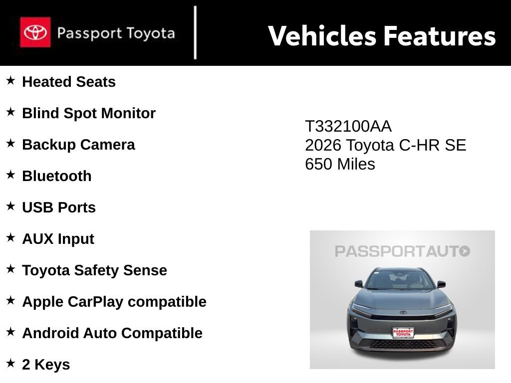 Used 2026 Toyota C-HR AWD/4WD image 9