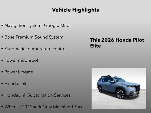 New 2026 Honda Pilot Elite image 5