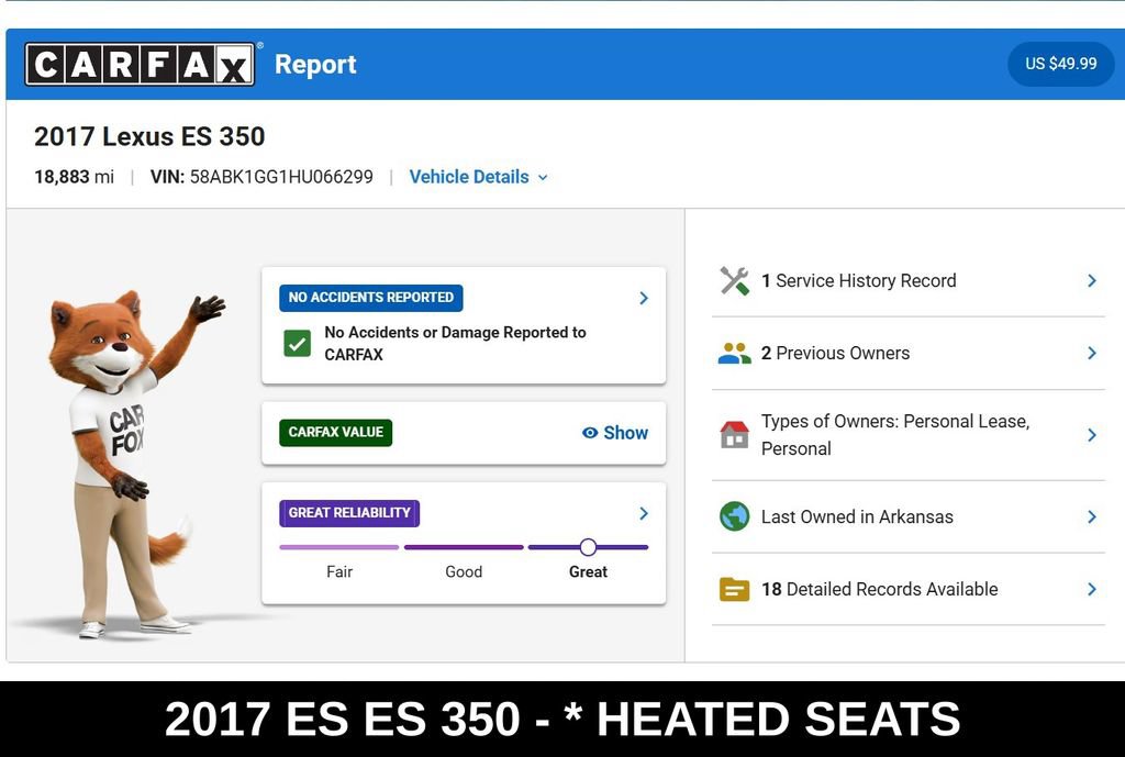 Used 2017 Lexus ES 350 w/ Premium Package FWD image 9