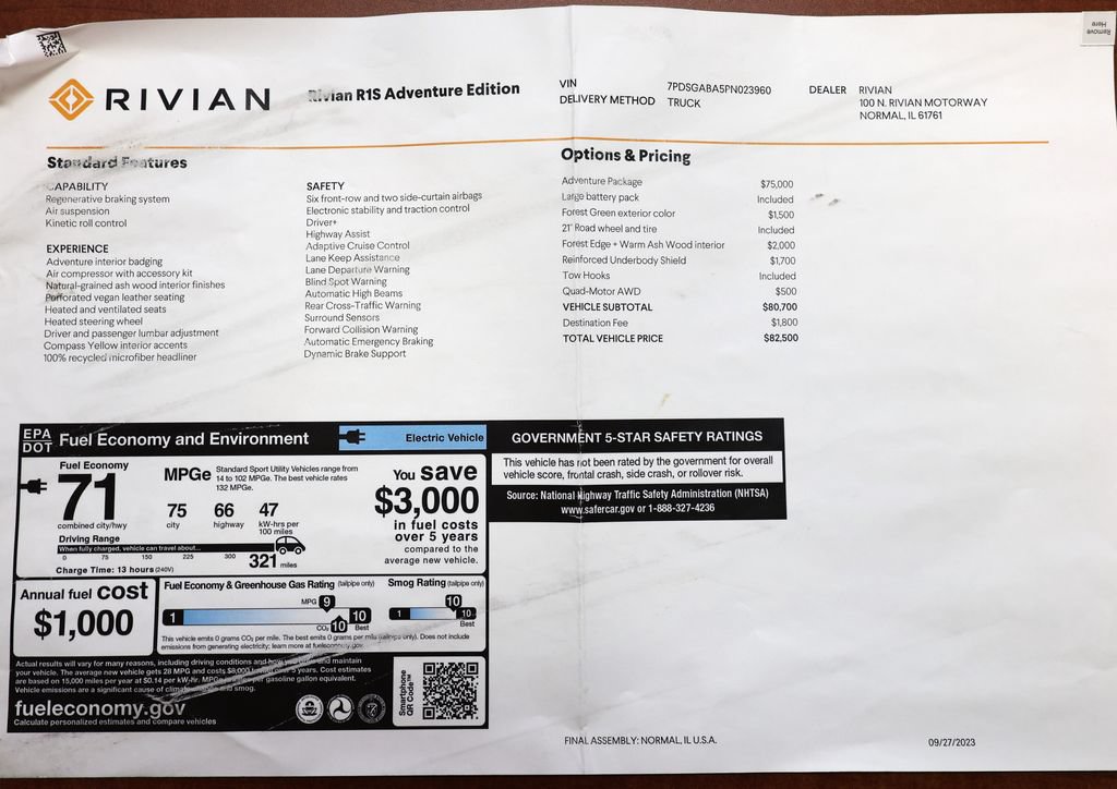 Used 2023 Rivian R1S Adventure AWD/4WD image 89
