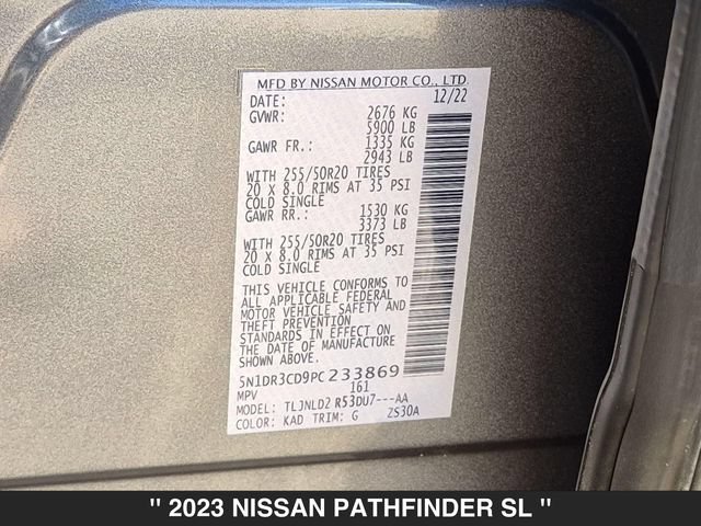 Used 2023 Nissan Pathfinder SL w/ SL Premium Package AWD/4WD image 38