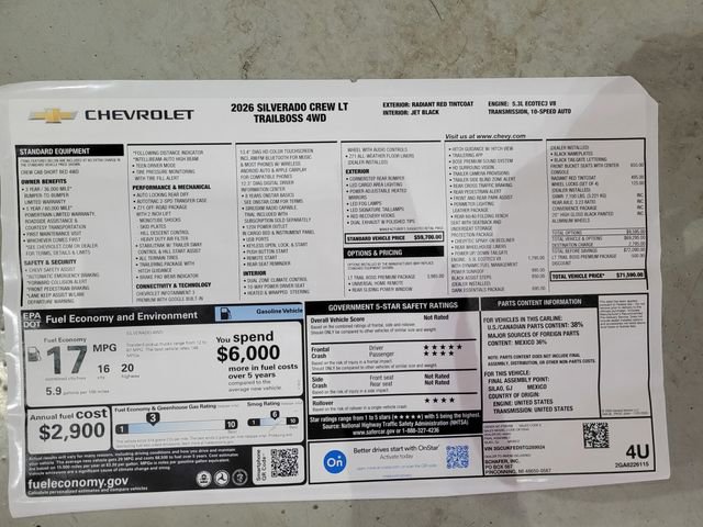 New 2026 Chevrolet Silverado 1500 LT Trail Boss image 41