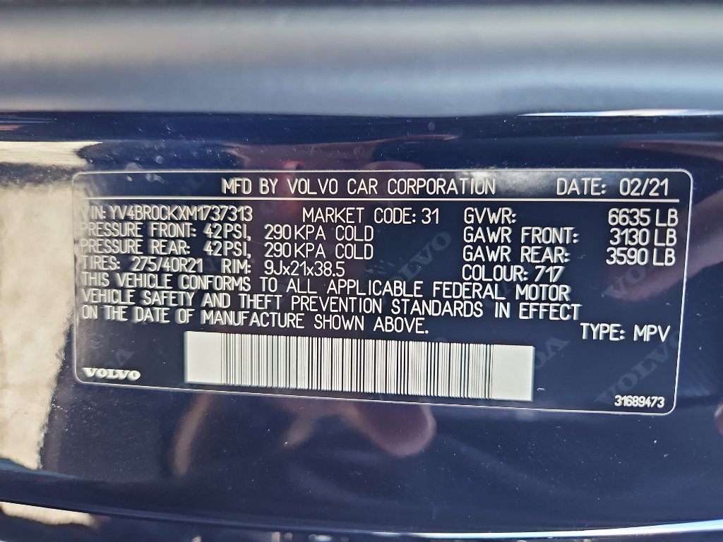 Used 2021 Volvo XC90 T8 Inscription Expression w/ Protection Package Premier image 26