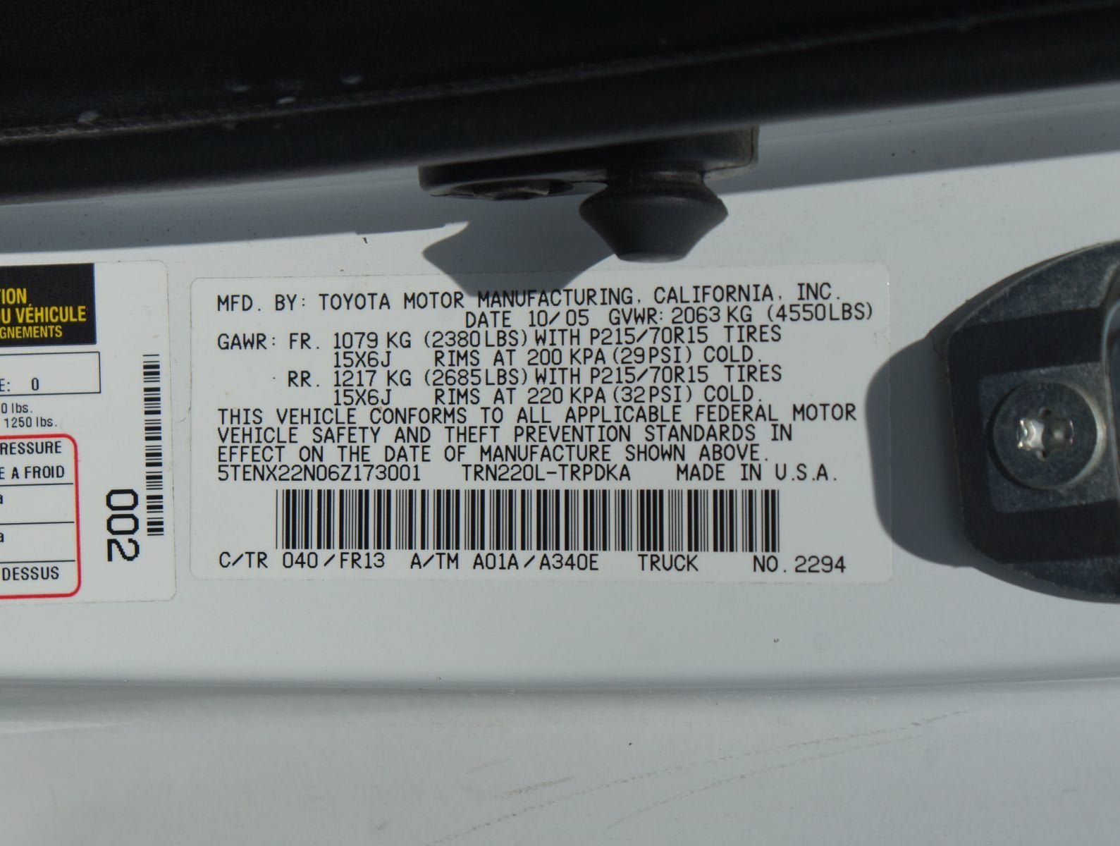 Used 2006 Toyota Tacoma 2WD Regular Cab image 16