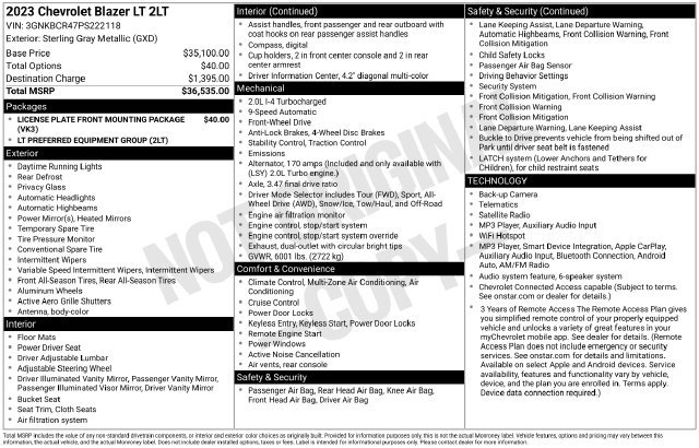 Certified 2023 Chevrolet Blazer LT FWD image 4