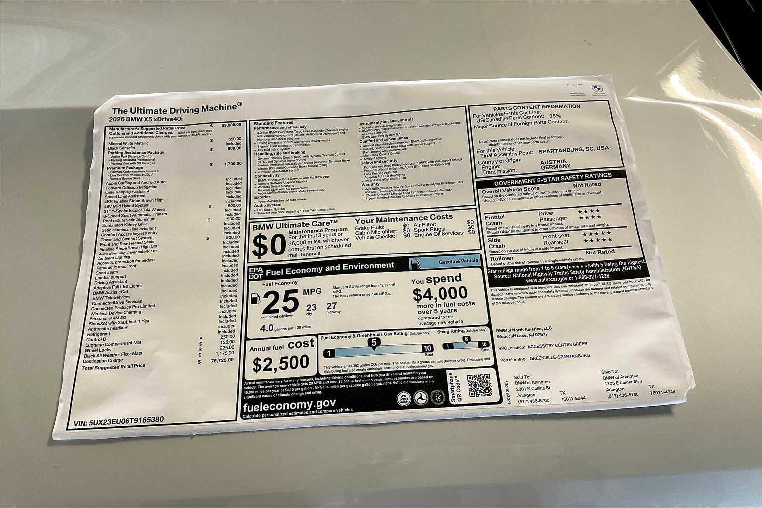 Used 2026 BMW X5 xDrive40i w/ Premium Package image 19