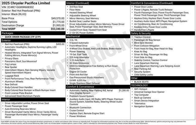 Certified 2025 Chrysler Pacifica Limited image 8