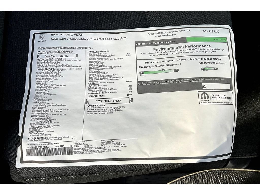 New 2026 RAM 2500 Tradesman AWD/4WD image 14