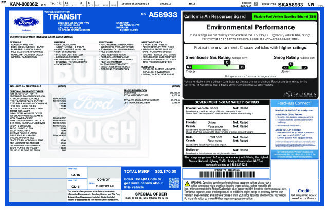 Certified 2025 Ford Transit 250 Low Roof w/ Exterior Upgrade Package RWD image 25