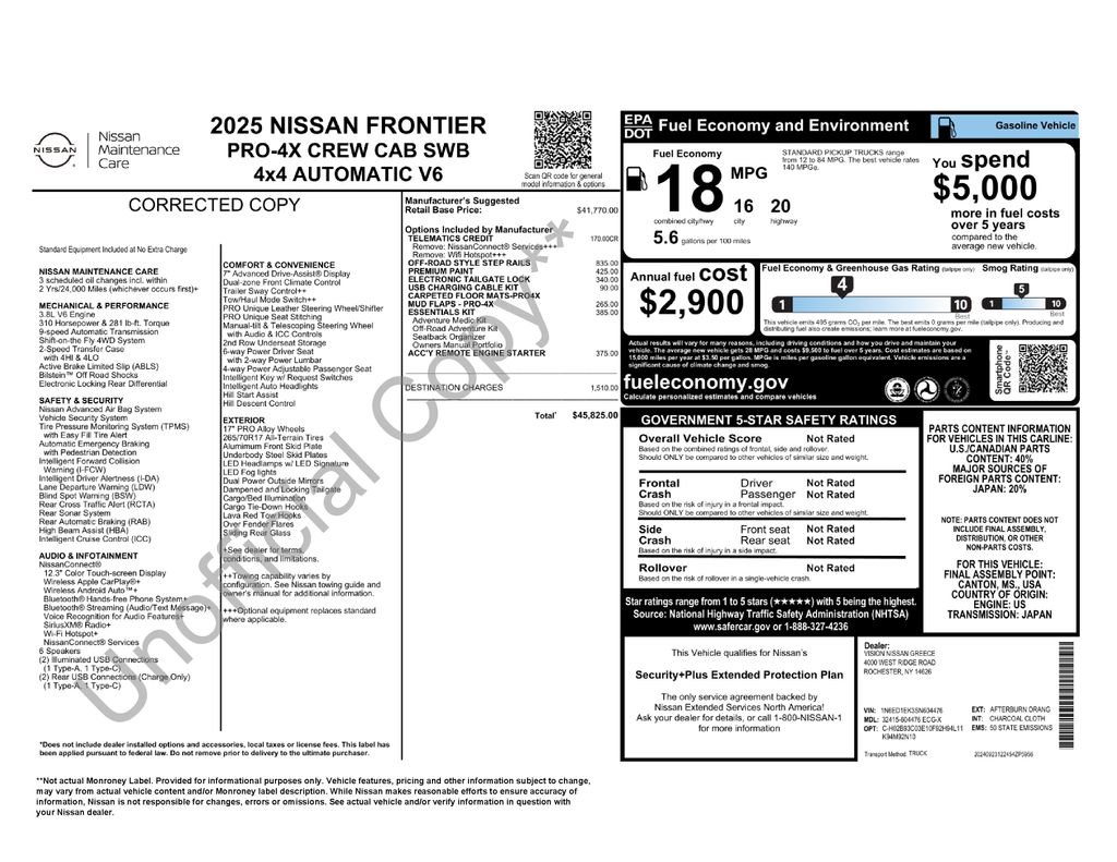 Certified 2025 Nissan Frontier PRO-4X AWD/4WD image 37