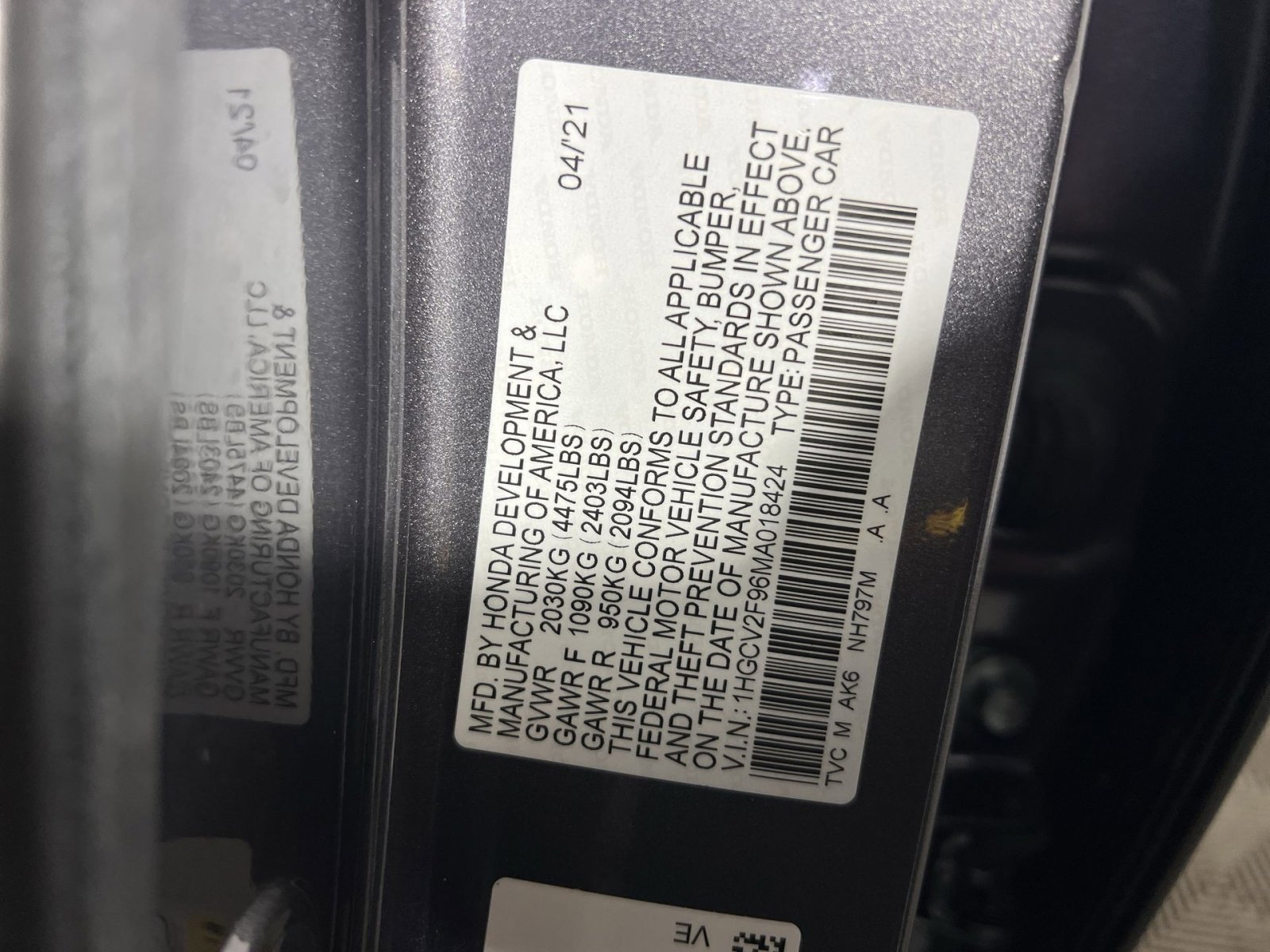 Used 2021 Honda Accord Touring image 30