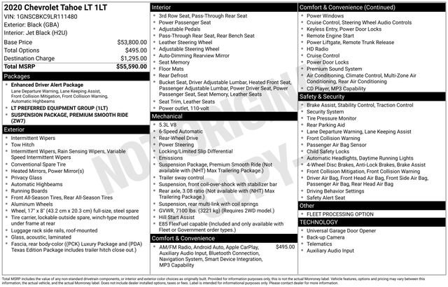Used 2020 Chevrolet Tahoe LT RWD image 5