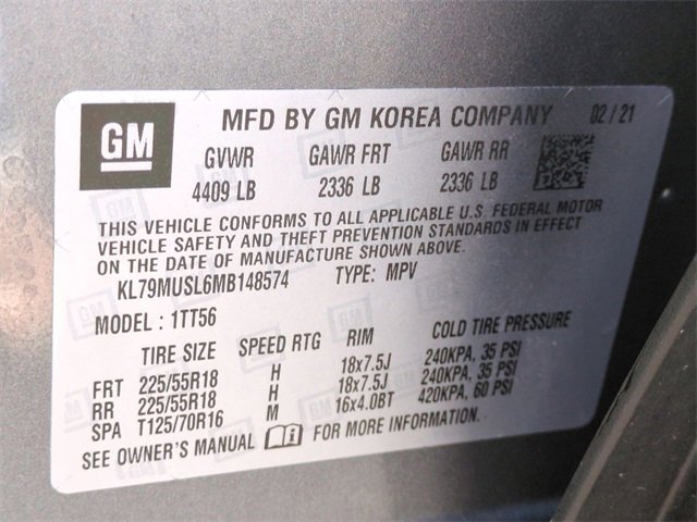 Certified 2021 Chevrolet TrailBlazer RS w/ Sun and Liftgate Package image 33