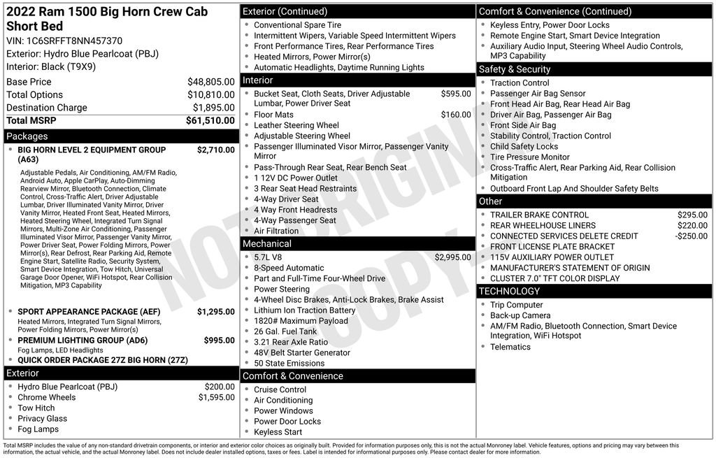 Used 2022 RAM 1500 Big Horn AWD/4WD image 4