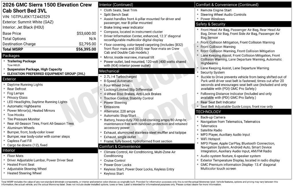 New 2026 GMC Sierra 1500 Elevation AWD/4WD image 4